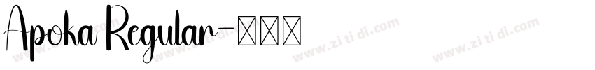 Apoka Regular字体转换